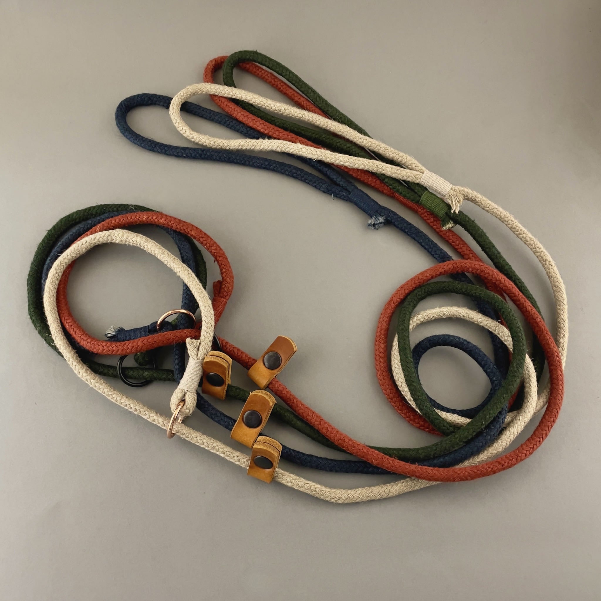 Hanf-Schlupfleine mit Lederstopper